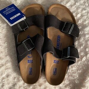 NWT Birkenstocks Arizona BS Velvet Grey size 39 (9) Normal width